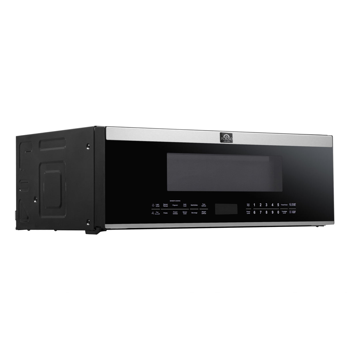FORNO Padula 30" 1.2 cu. ft. 400 CFM Over The Range Microwave in Stainless Steel, FOTR3080-30