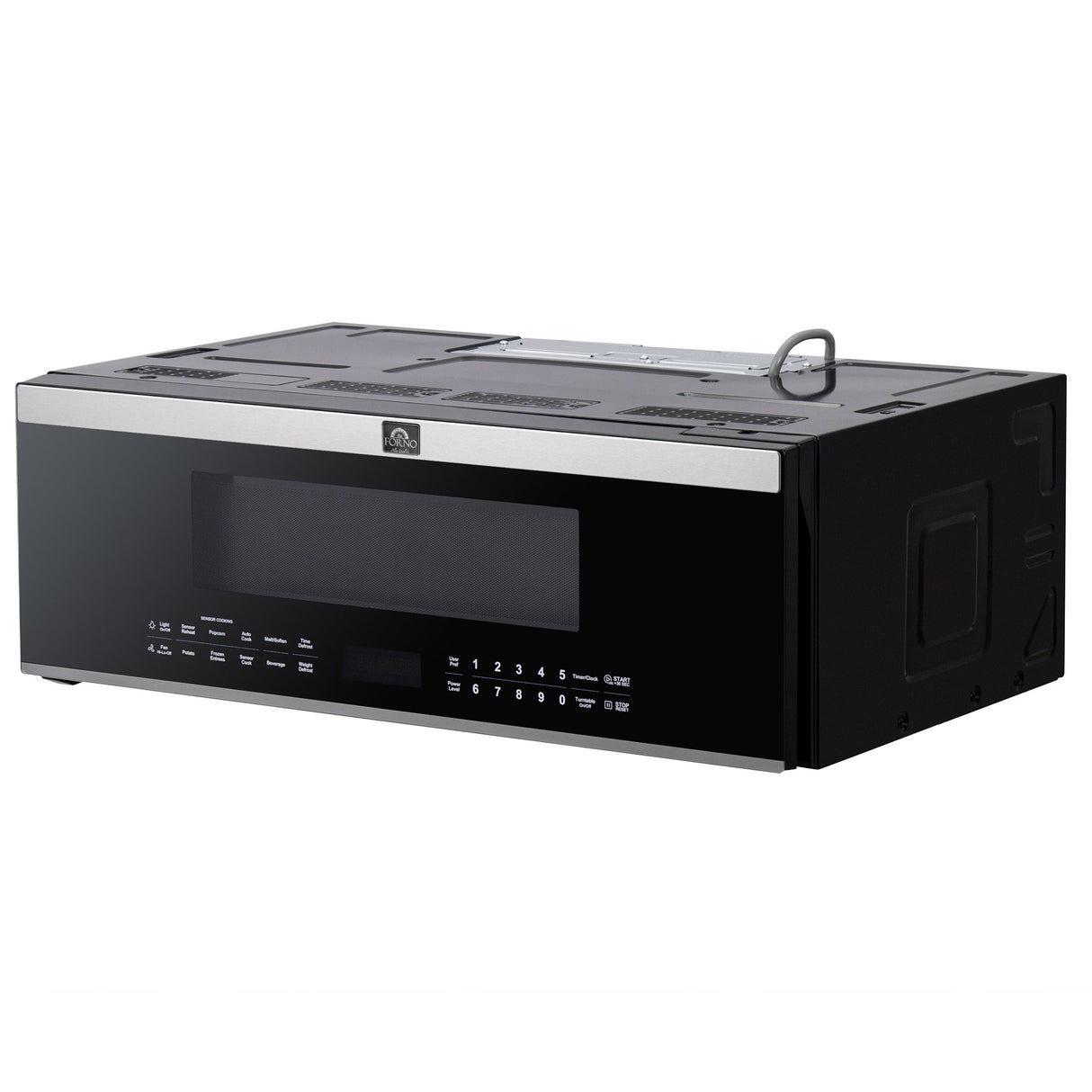 FORNO Padula 30" 1.2 cu. ft. 400 CFM Over The Range Microwave in Stainless Steel, FOTR3080-30