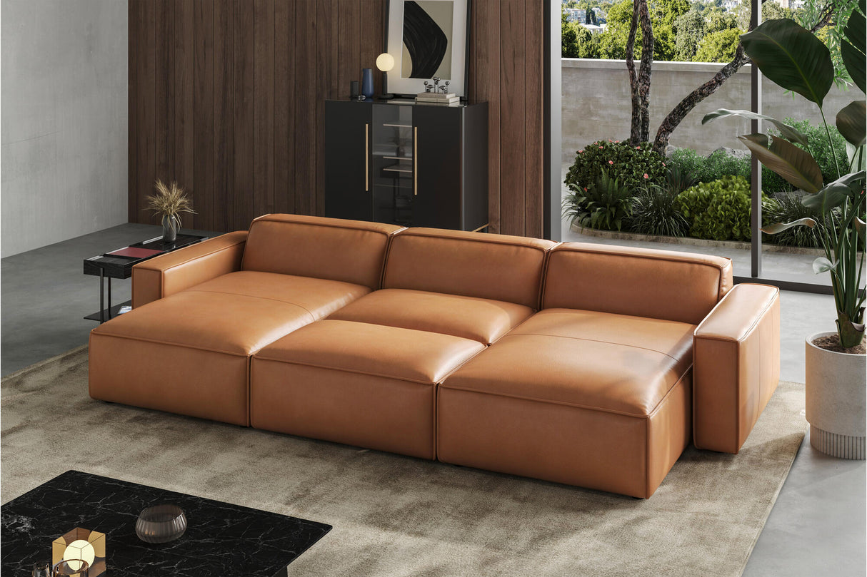 Nathan Leather Modular Bed Sectional Sofa