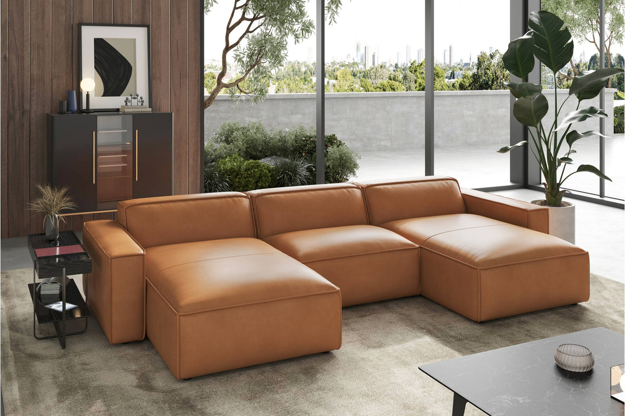 Nathan Leather Modular Sectional Sofa