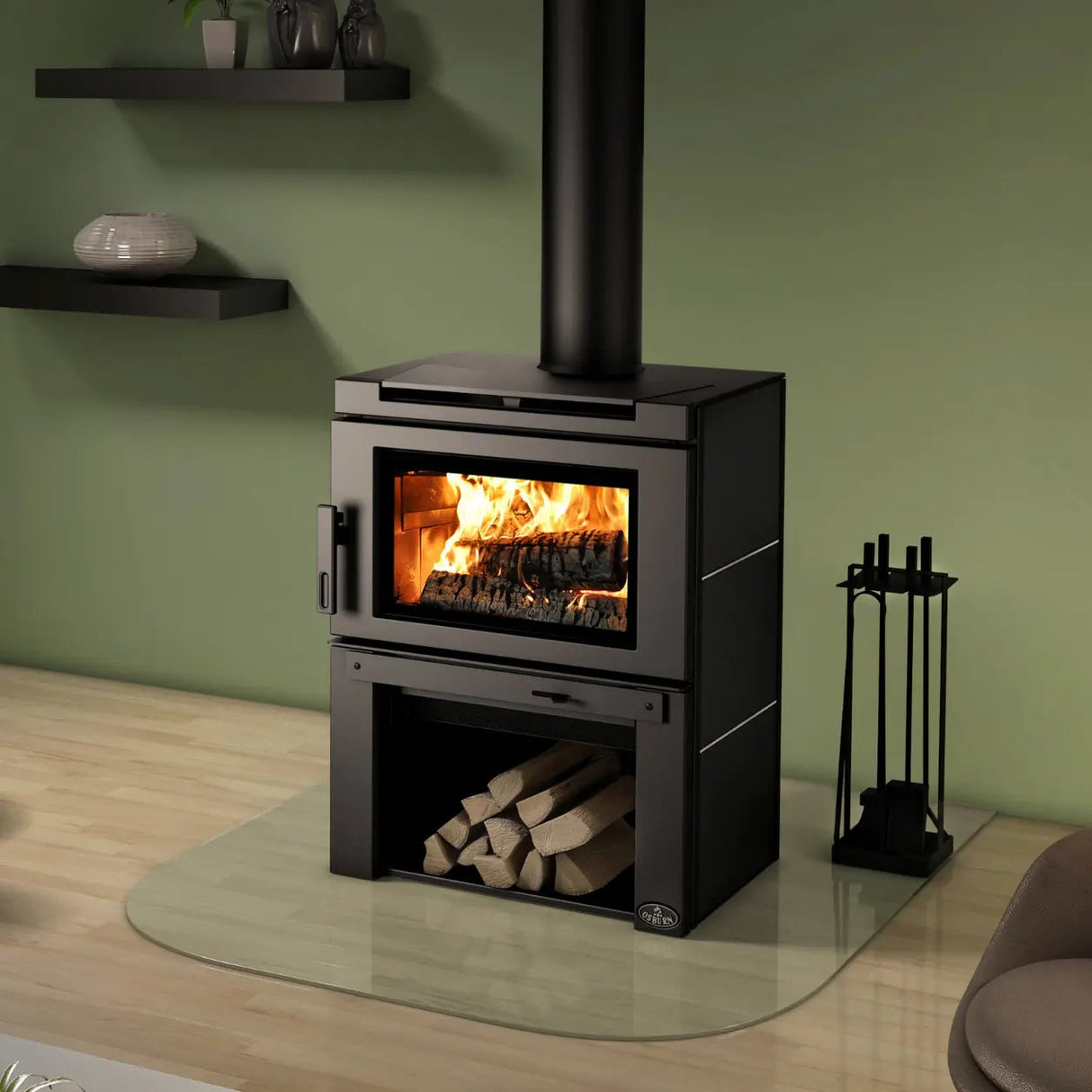 Osburn Matrix Wood Burning Stove with Blower