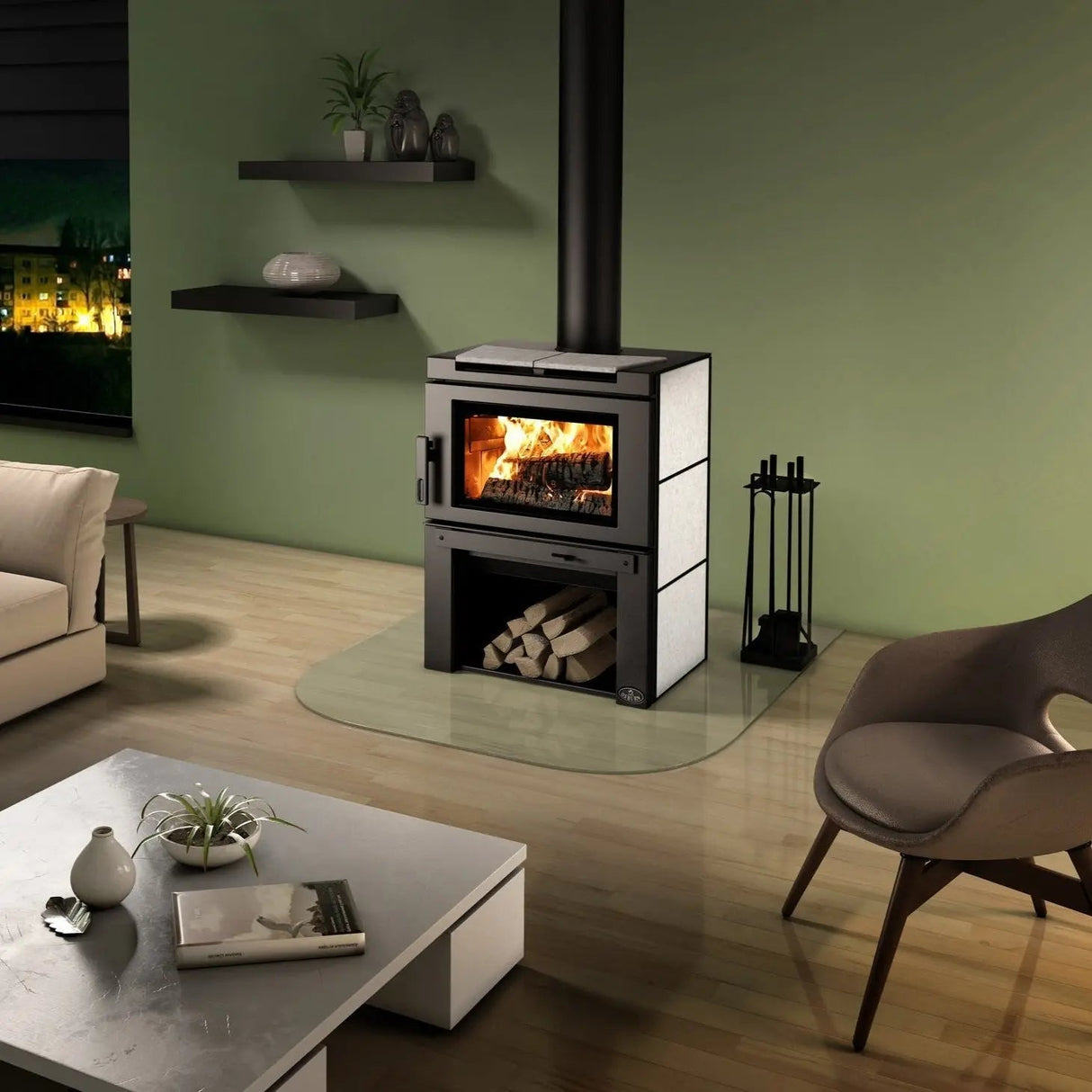 Osburn Matrix Wood Burning Stove with Blower