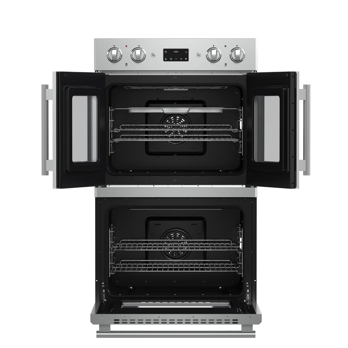 FORNO Asti 30" 7.36 cu. ft. French Door Double Electric Wall Oven with Air Fry, Self-Clean and Sous Vide, FBOEL1340-30
