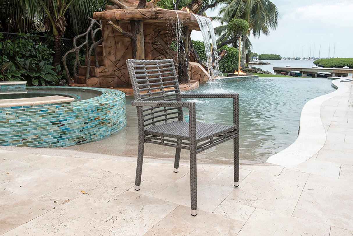 Panama Jack Graphite Set of 2 Stackable Armchairs