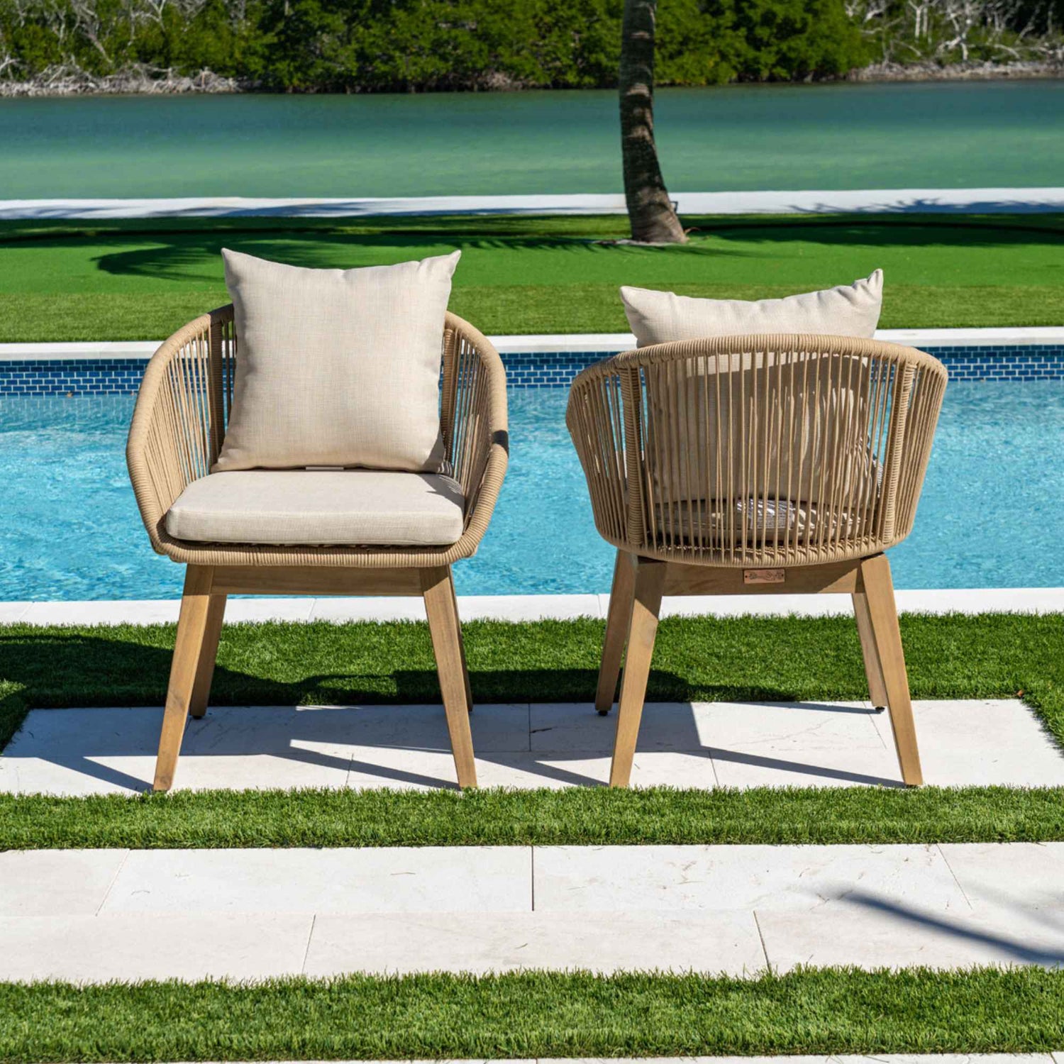 Panama Jack Set of 2 Cabo Dining Armchairs