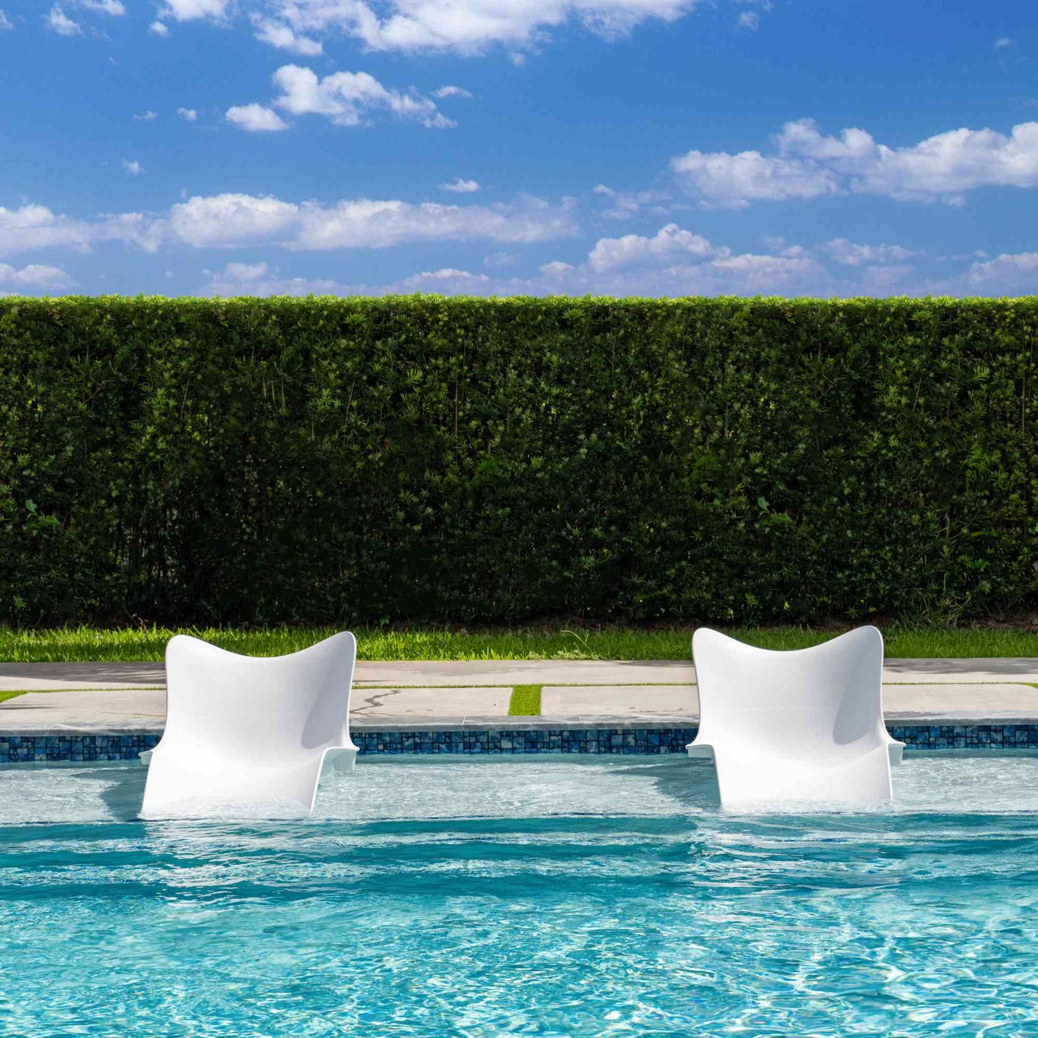 Panama Jack Set of 2 Wave In-Pool Chaise Lounger