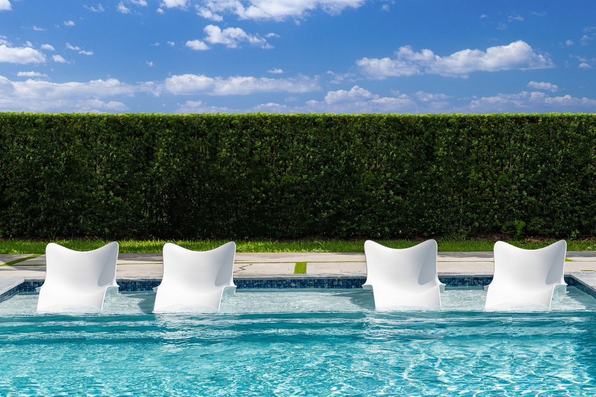 Panama Jack Wave Set of 4 Wave In-Pool Chaise Loungers