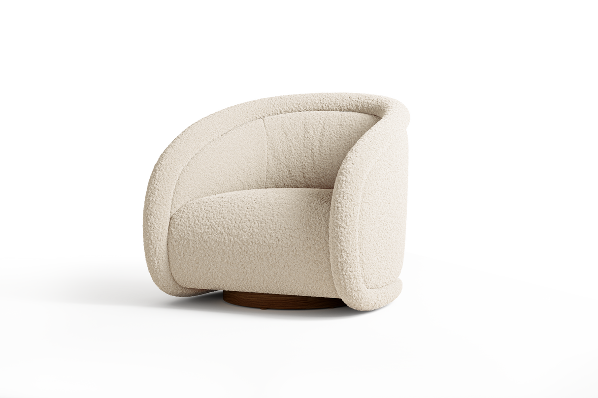 Violet Fabric Swivel Chair