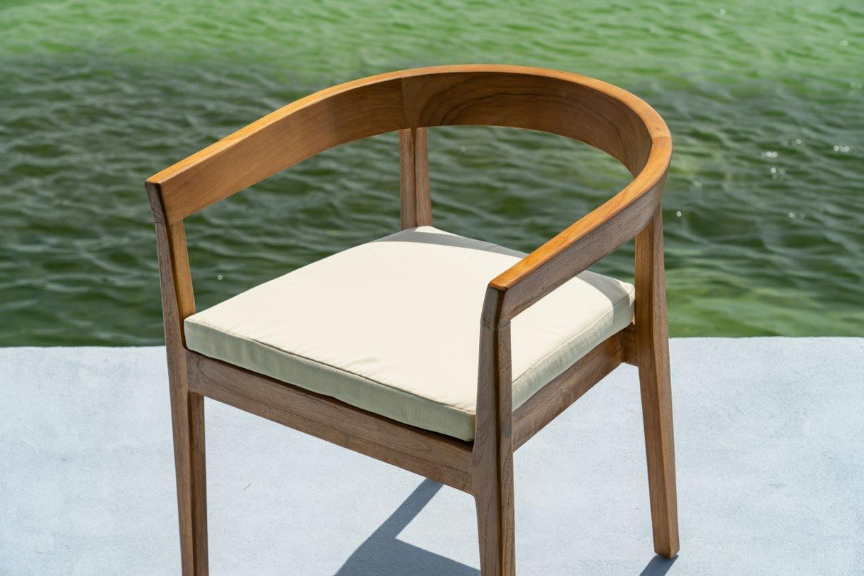 Panama Jack Bali Teak 5-Piece Square Dining Table with Cushions