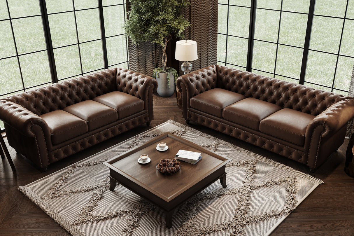 Parma Leather Chesterfield Sofa