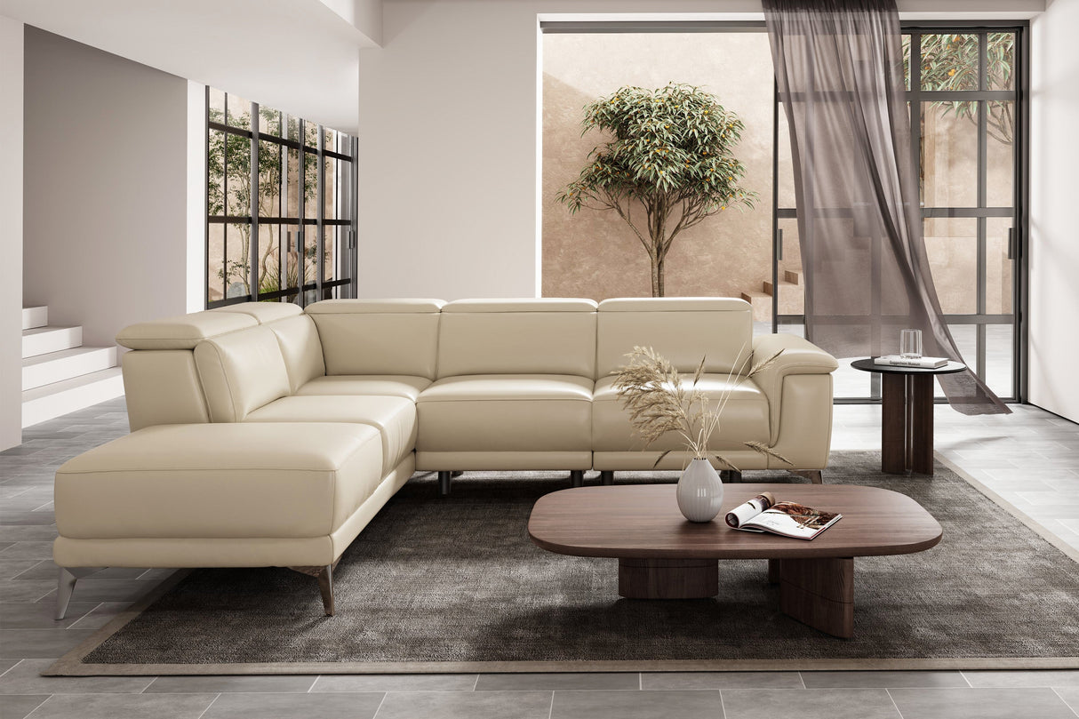 Pista Leather Reclining Sectional Sofa