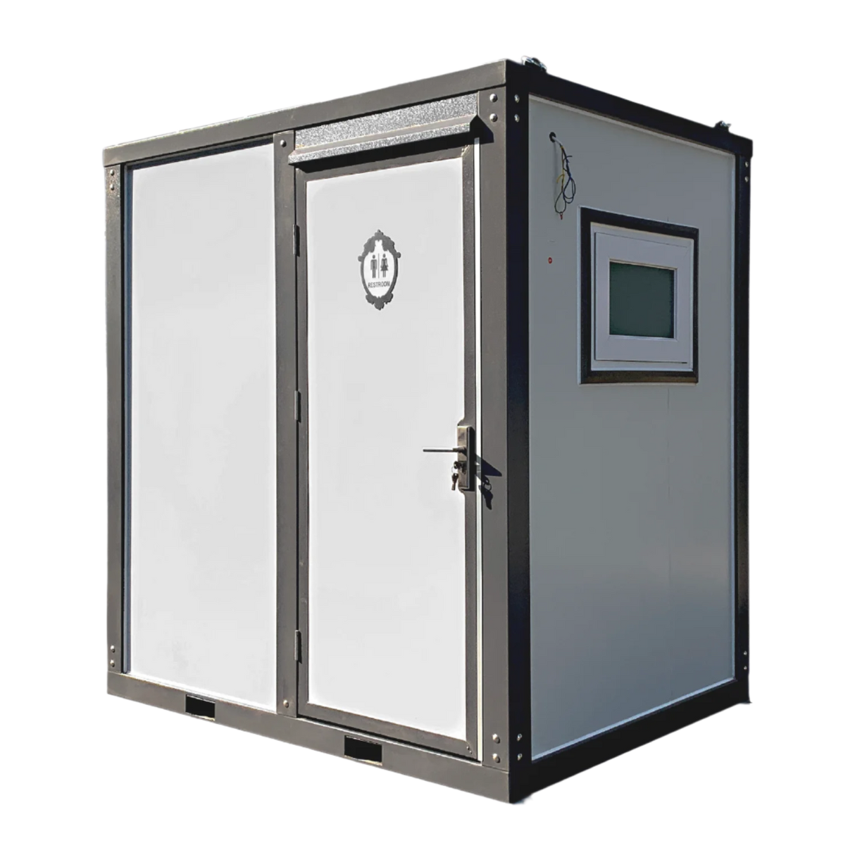 Portable Toilet with Shower Curtain Style