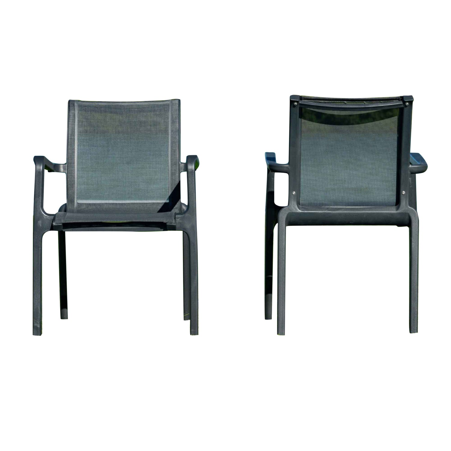 Paris Set of 2 Sling Armchairs - Anthracite