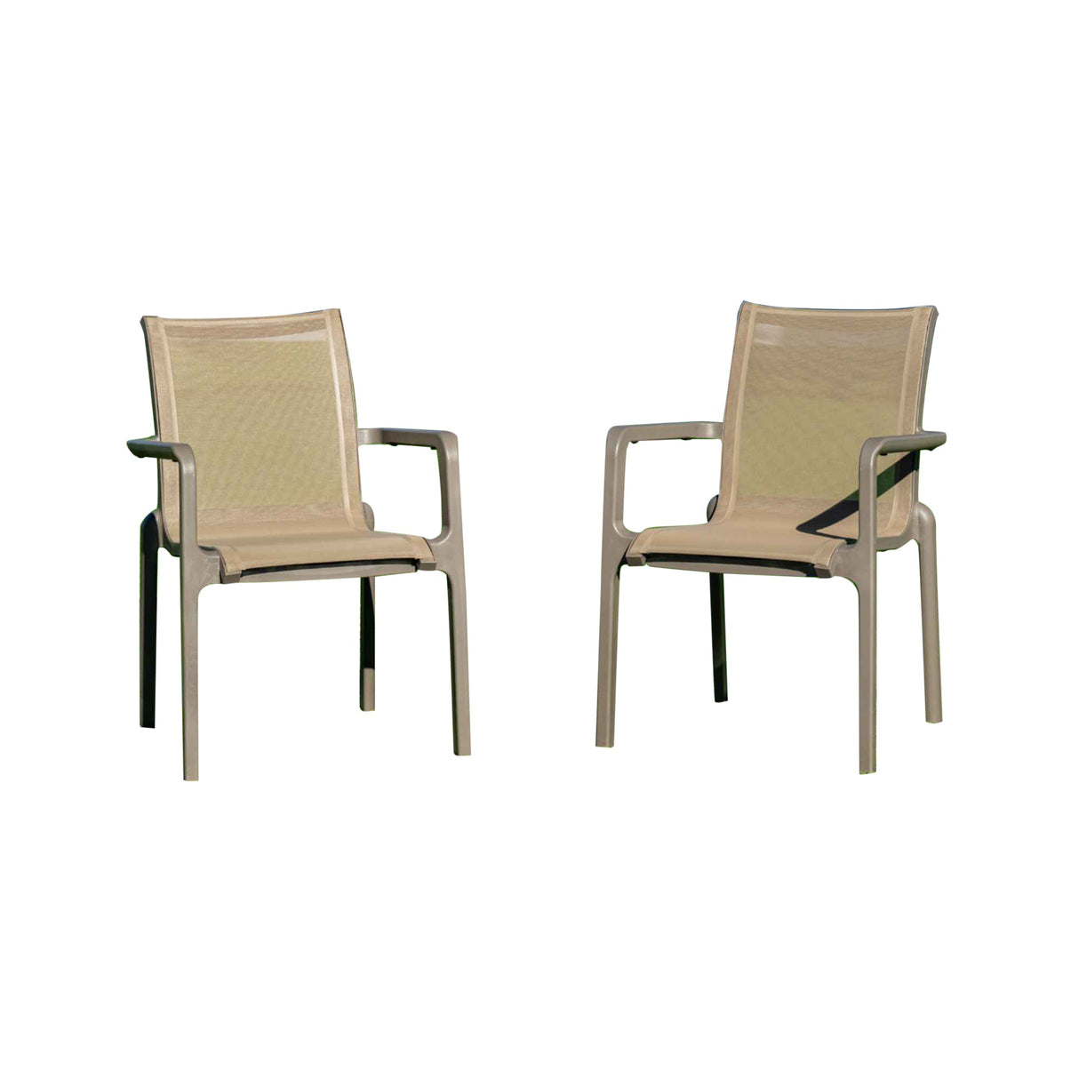 Paris Set of 2 Sling Armchairs - Cappucino