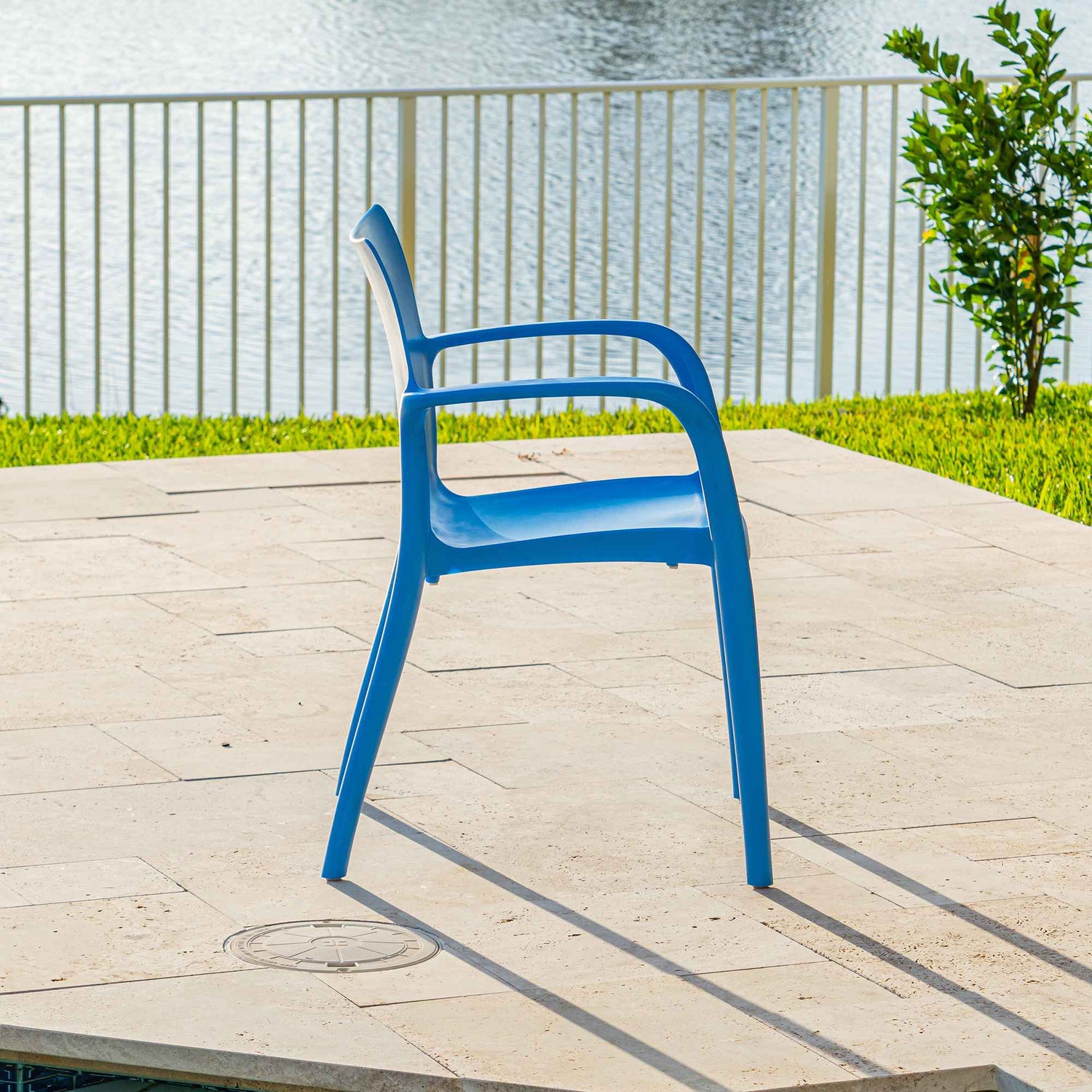 Pedro Set of 2 Stackable Armchair-Blue