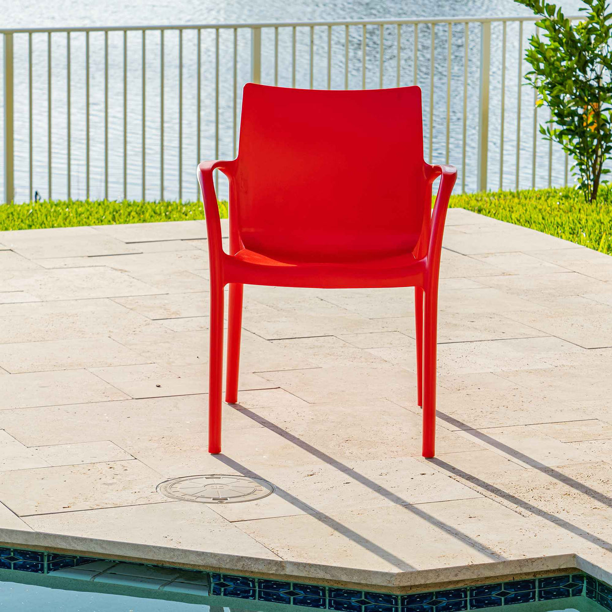 Pedro Set of 2 Stackable Armchair-Red