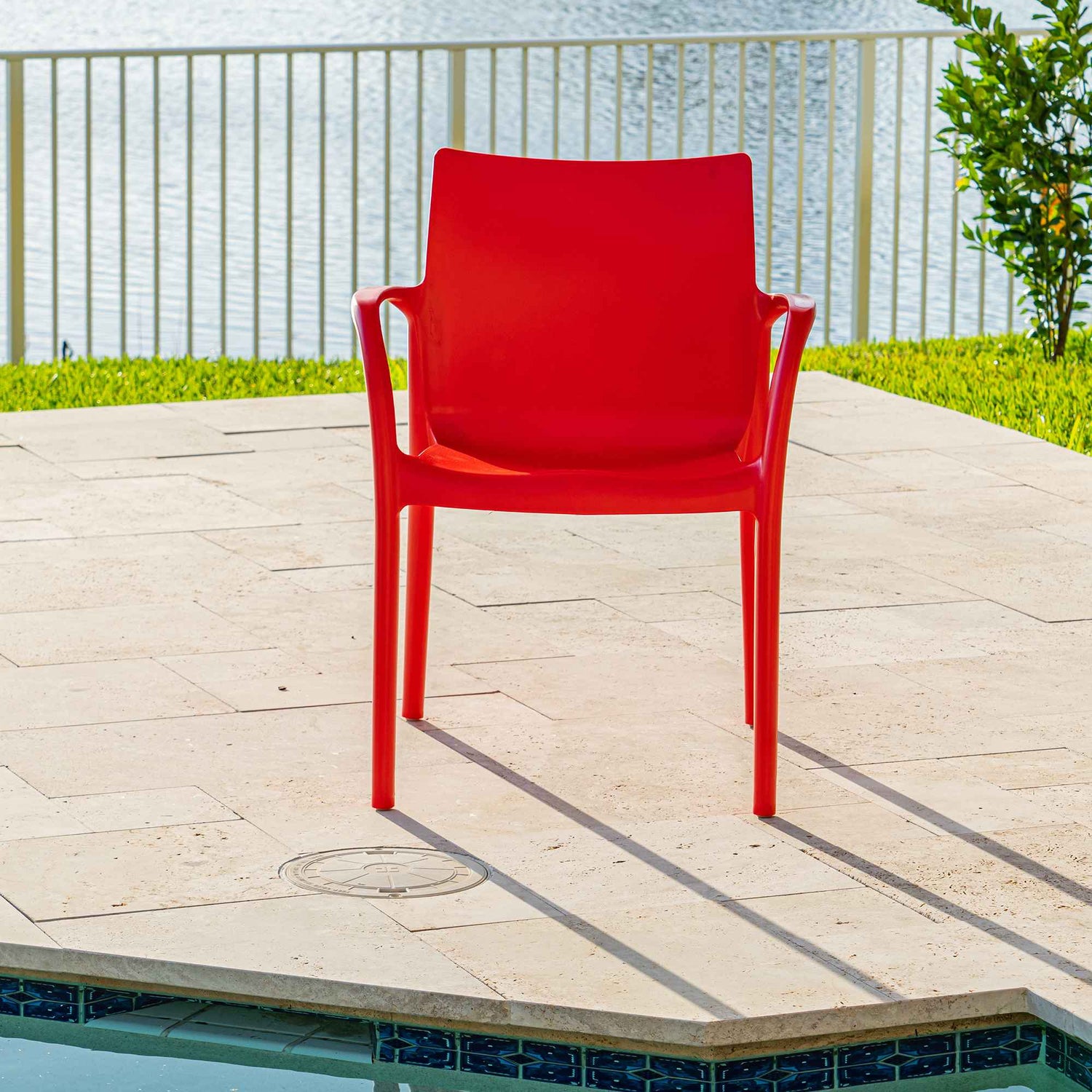 Pedro Set of 2 Stackable Armchair-Red