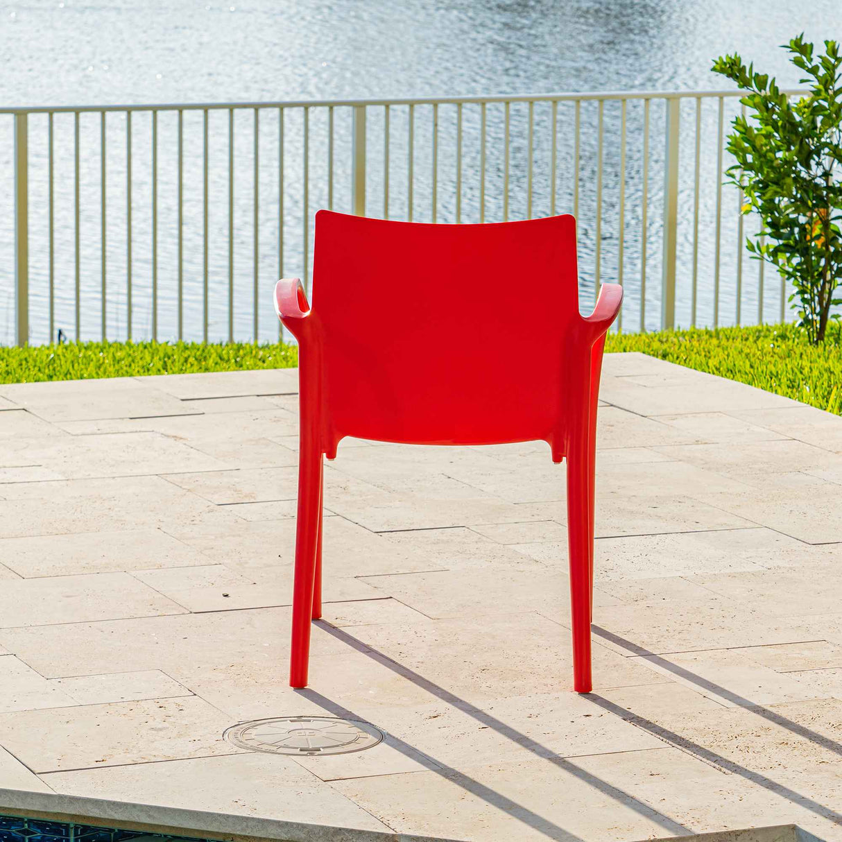 Pedro Set of 2 Stackable Armchair-Red