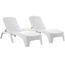 Roma 3-Piece Chaise Lounger Set-White