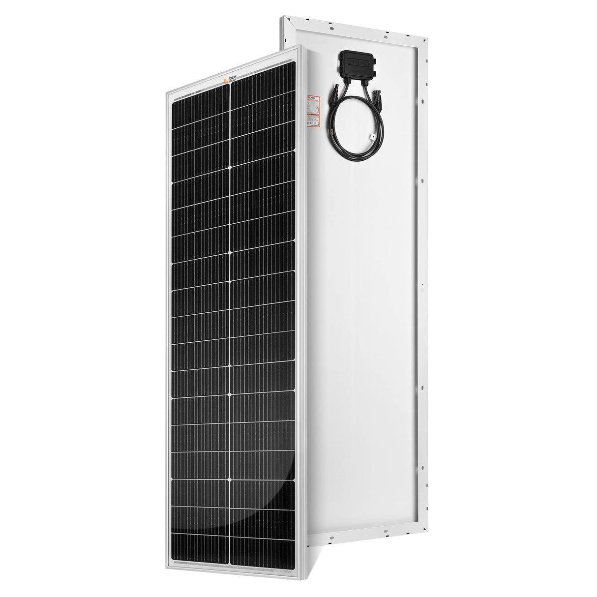 MEGA 100 SLIM | 100 Watt Slim Solar Panel | Compact 12V Off-Grid Narrow Solar Panel for Vans, Overlanders, Boats | 25-Year Output Warranty