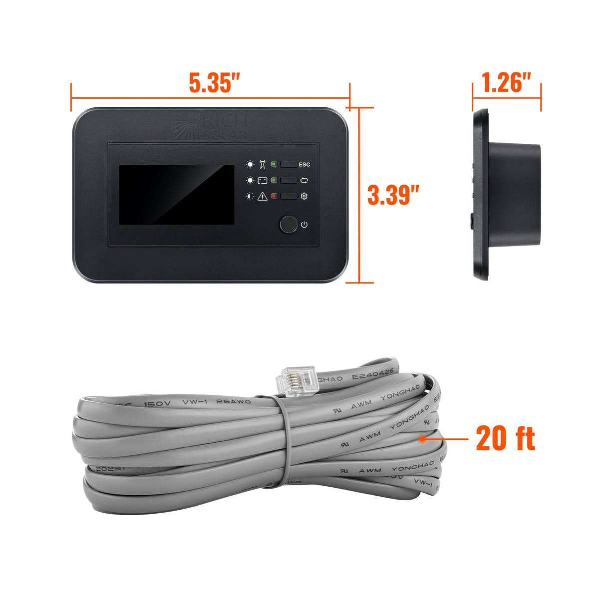 Inverter Remote Controller with LCD | Wall-Mount Meter for NOVA SWITCH & SUPERCHARGER