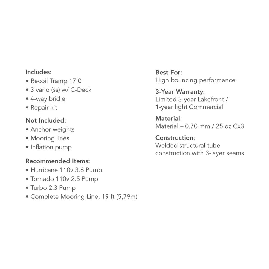 Aquaglide - Recoil Tramp 17.0 - Water Trampolines - 585221157