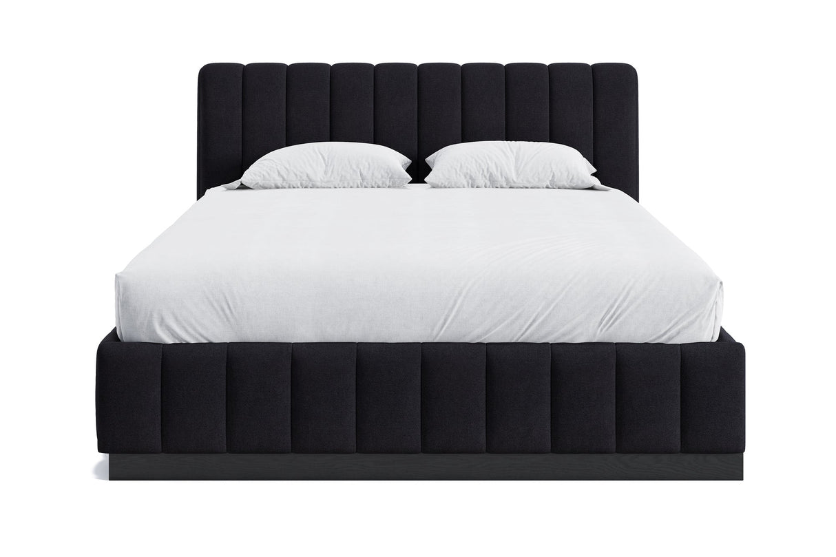Reese Velvet Fabric Upholstered Bed Frame
