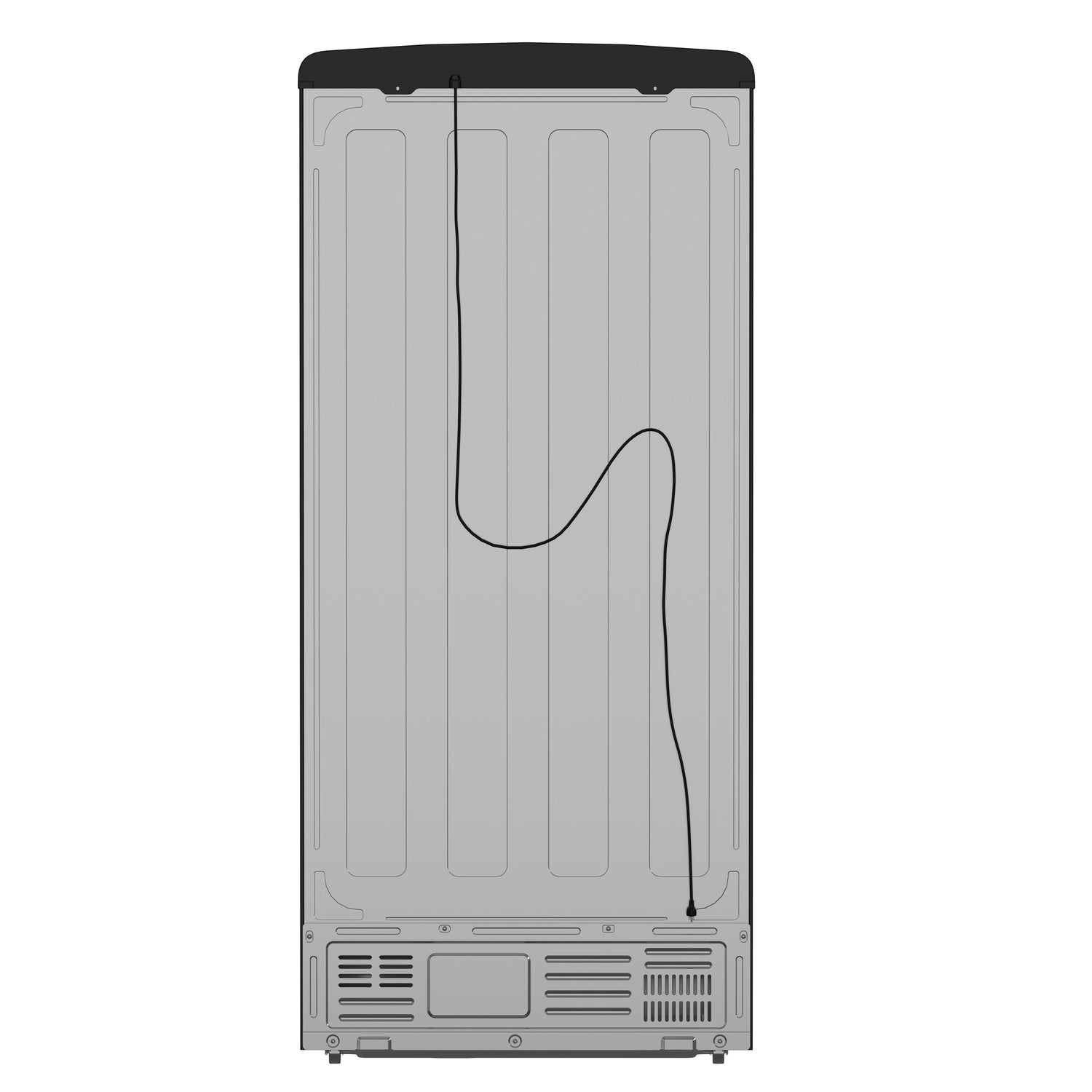 FORNO Espresso Luigi 33" 18 cu. ft. French Door Refrigerator in Black with Antique Brass Handles, FFFFD1791-33BLK