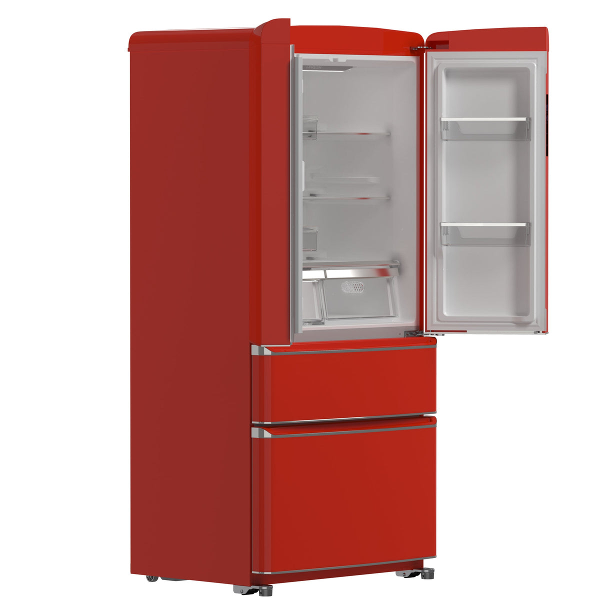FORNO Espresso Luigi 33" 18 cu. ft. French Door Refrigerator in Red, FFFFD1791-33RED
