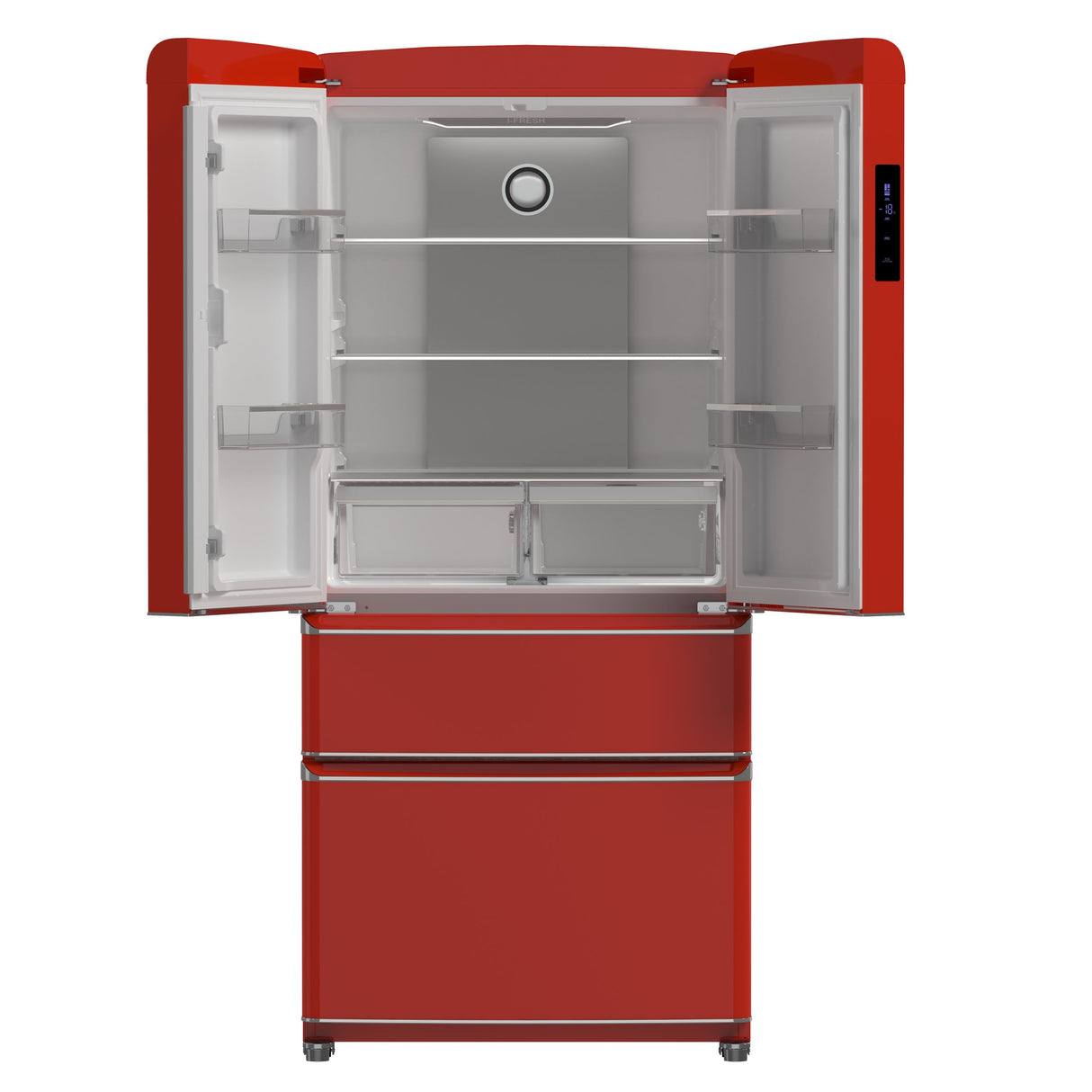 FORNO Espresso Luigi 33" 18 cu. ft. French Door Refrigerator in Red, FFFFD1791-33RED