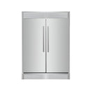 FORNO Maderno 60" 27.2 cu.ft. Convertible Refrigerator and Freezer with Grill Trim Kit, FFFFD1722-60SG