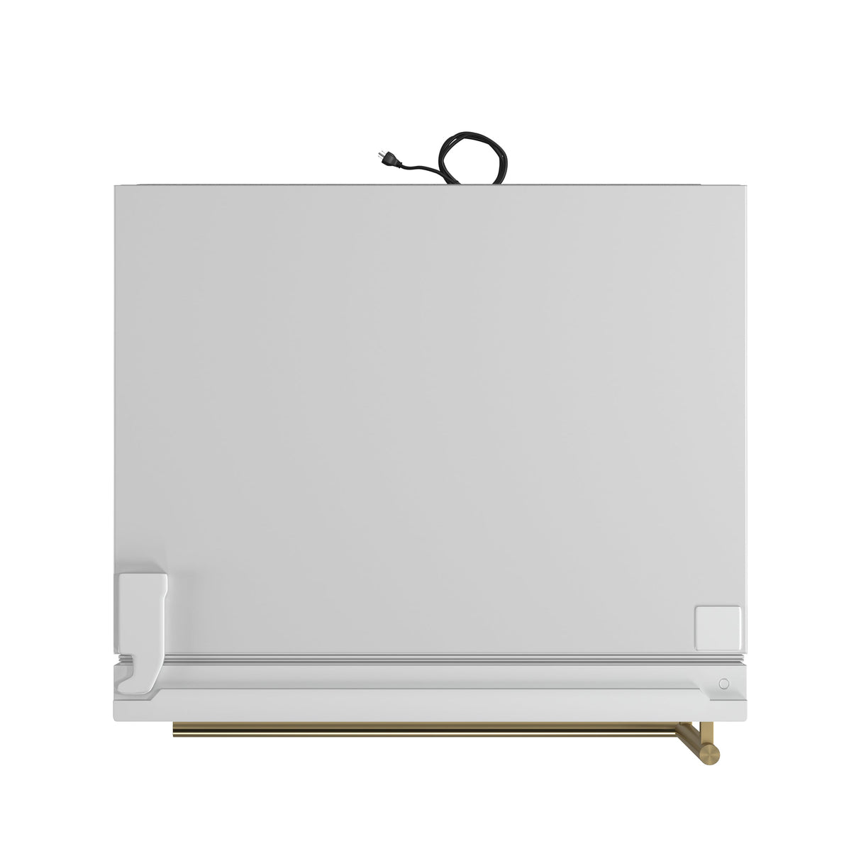 FORNO Espresso Milano 62" 34.4 cu. ft. Side-By-Side Refrigerator with Ice Maker in White with Antique Brass Accents, FFFFD1787-60WHT