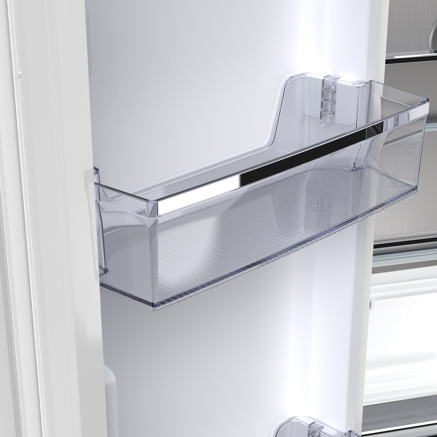 FORNO Espresso Luigi 33" 18 cu. ft. French Door Refrigerator in White with Antique Brass Handles, FFFFD1791-33WHT