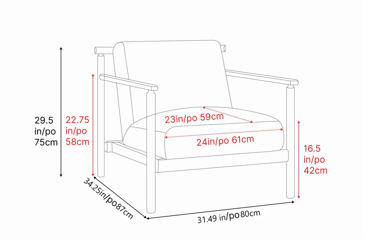 Regal Fabric & Wood Accent Chair