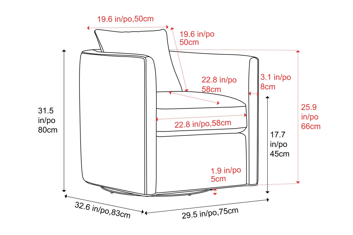 Riley Fabric Swivel Chair