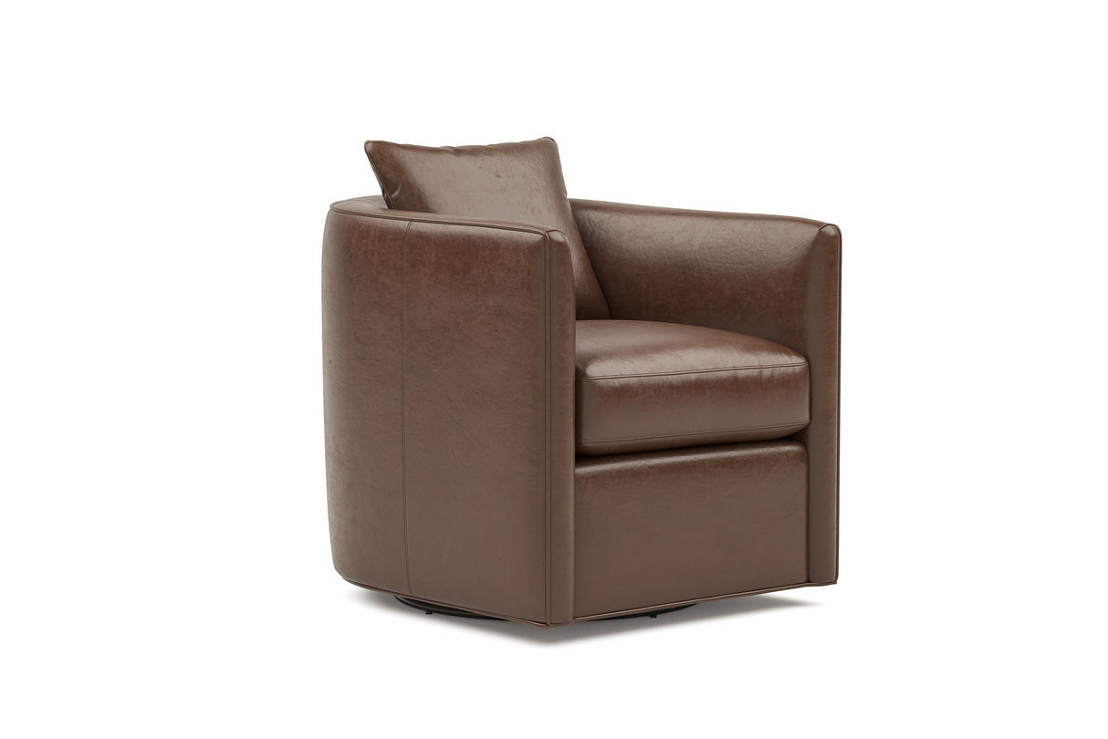 Riley Leather Swivel Chair