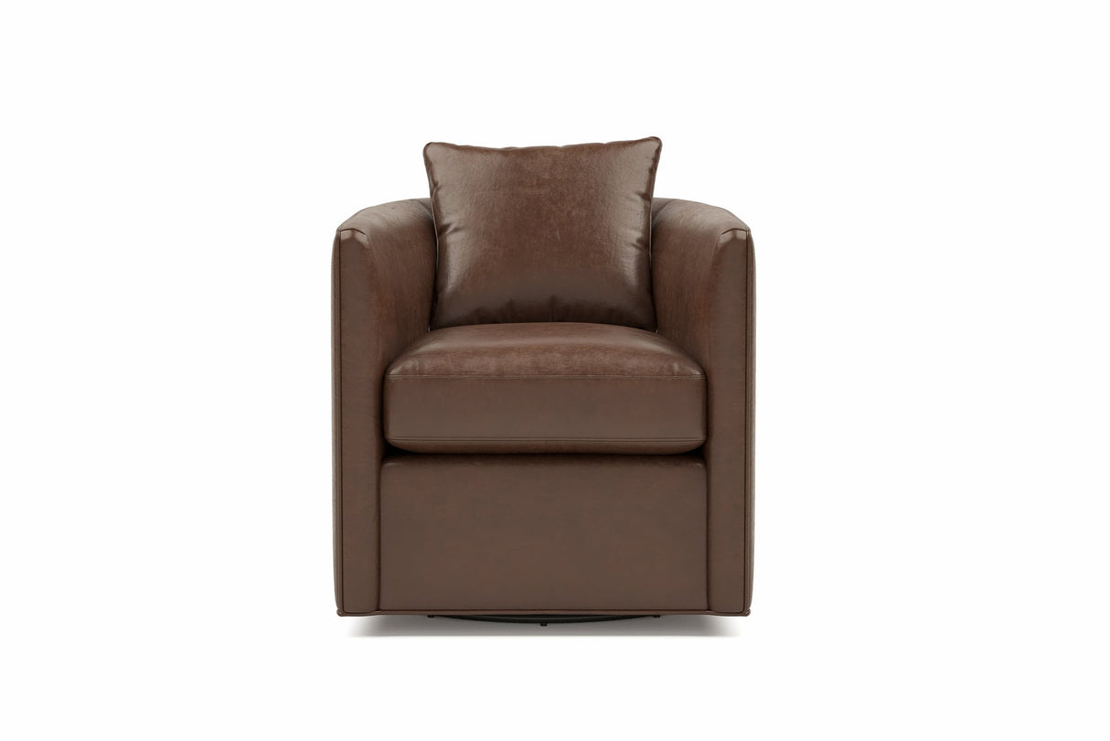 Riley Leather Swivel Chair