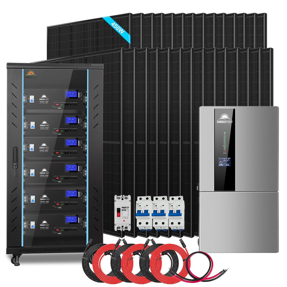 Hybrid Solar Kit 11.4KW 48V Split Phase 30.72KWH Lithium Battery 28 X 450 Watt Solar Panel (Optional) SGH-11N3E