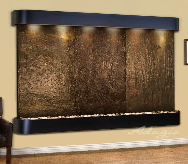 Adagio Water Features Solitude River Three Panel Wall Fountain