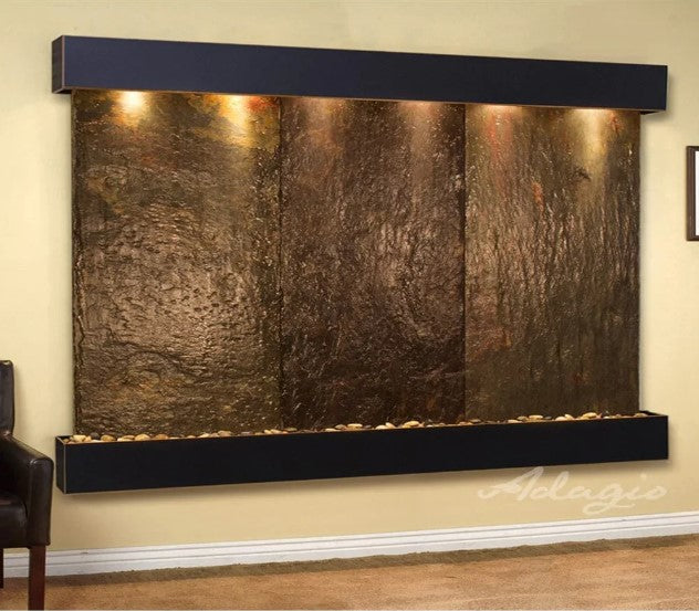 Adagio Water Features Solitude River Three Panel Wall Fountain