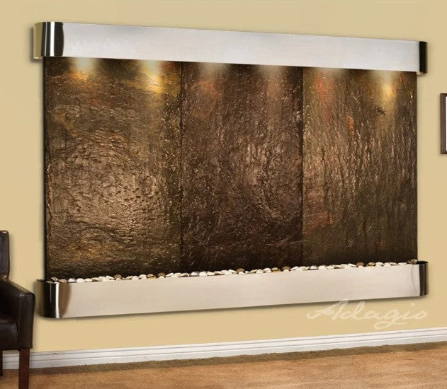 Adagio Water Features Solitude River Three Panel Wall Fountain