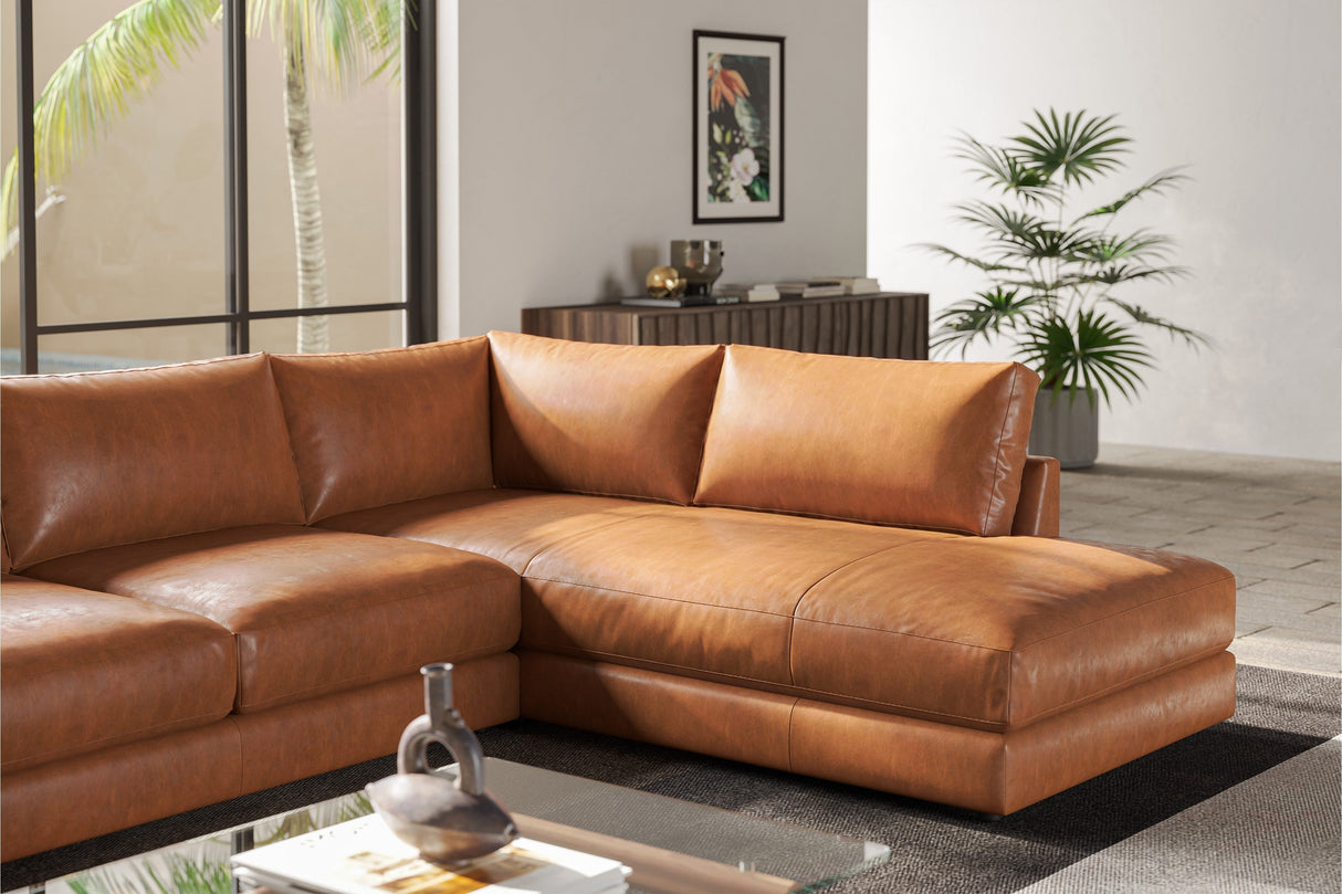 Serena Leather Sectional Sofa