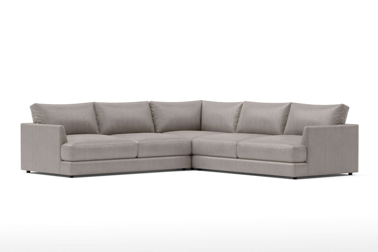 Serena Leather Corner Sectional Sofa