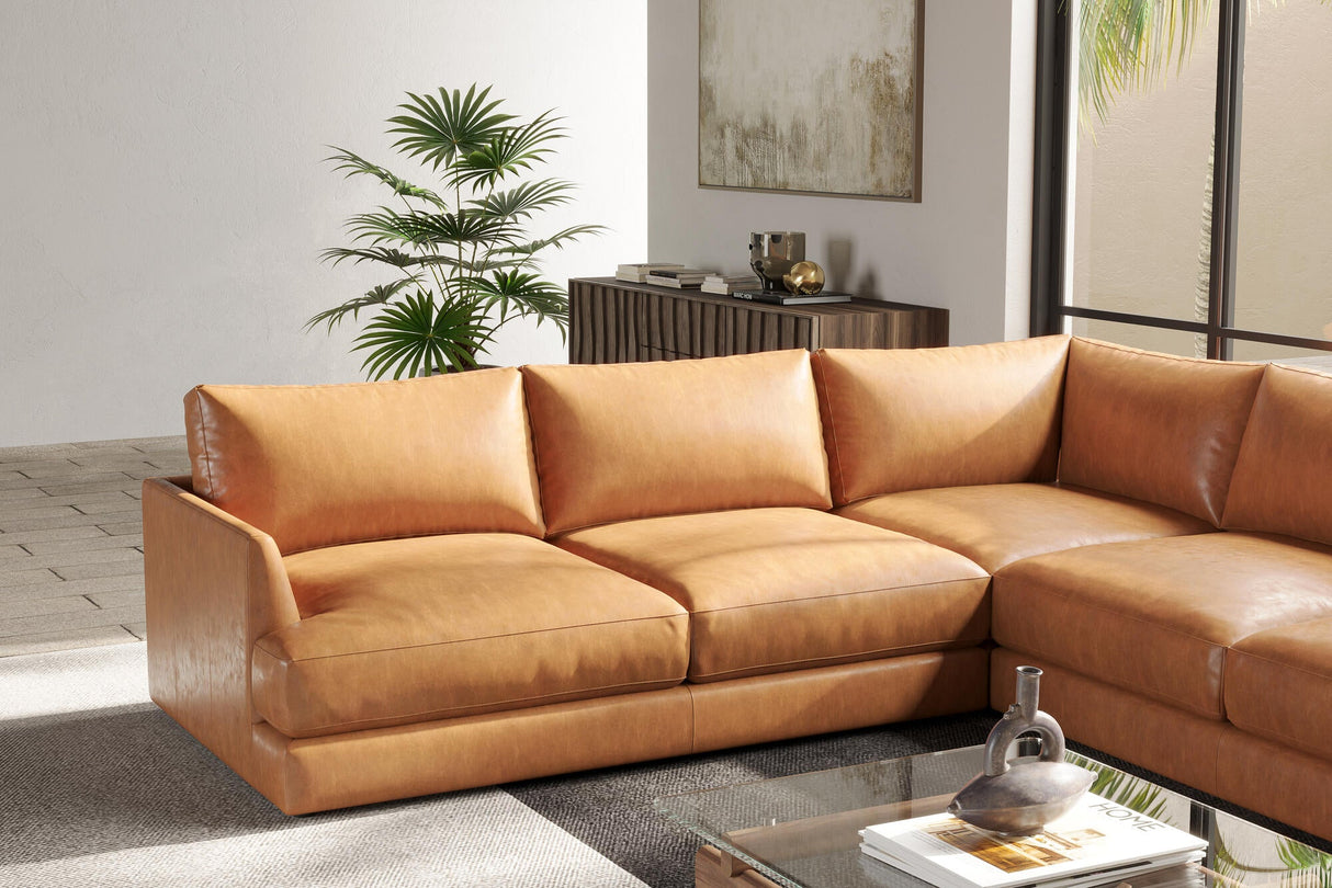 Serena Leather Corner Sectional Sofa