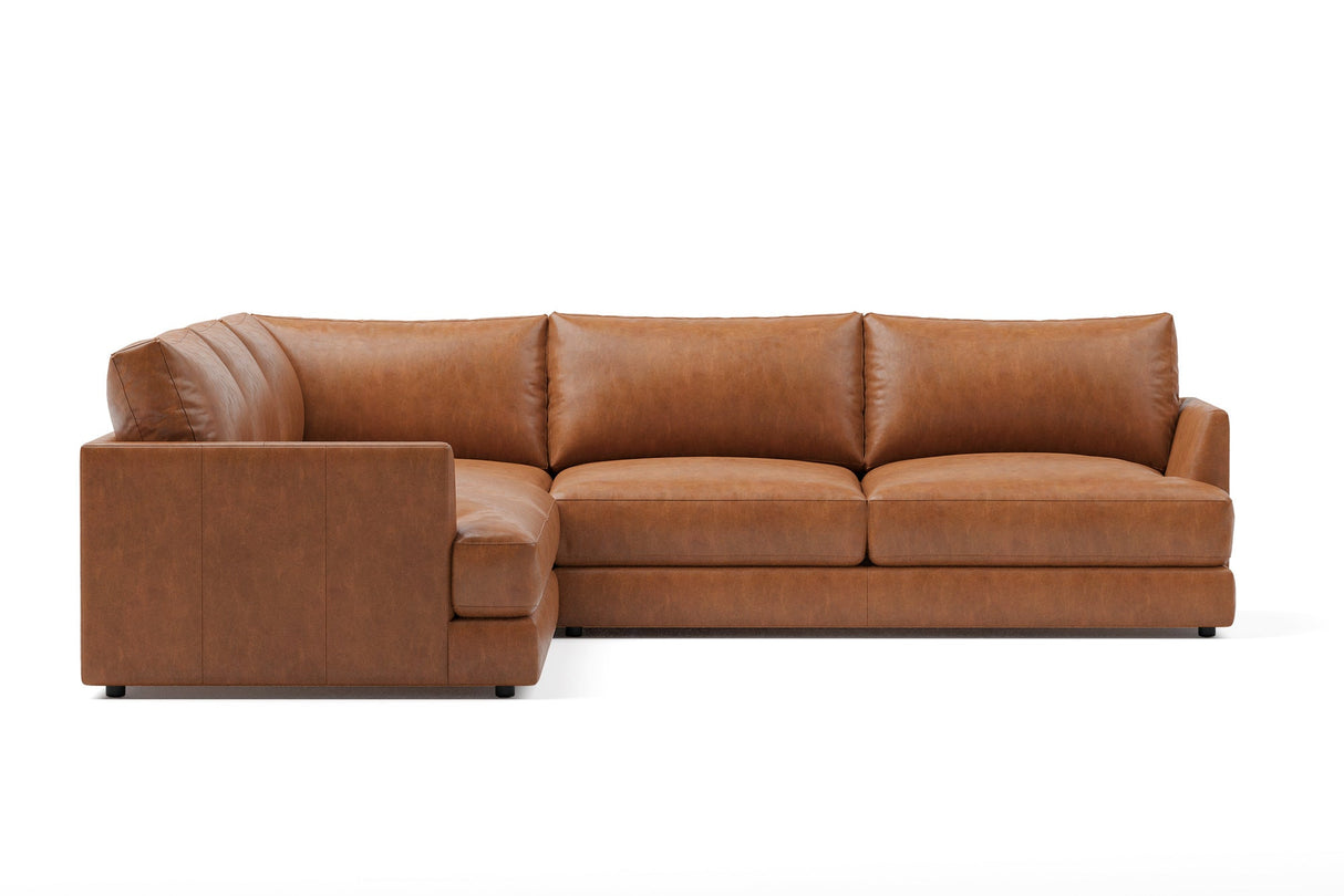 Serena Leather Corner Sectional Sofa