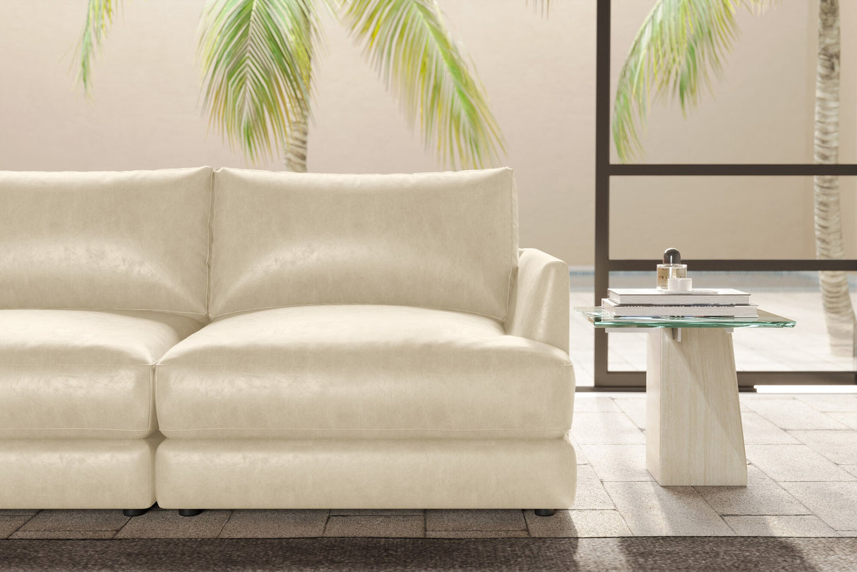 Serena Leather Corner Sectional Sofa