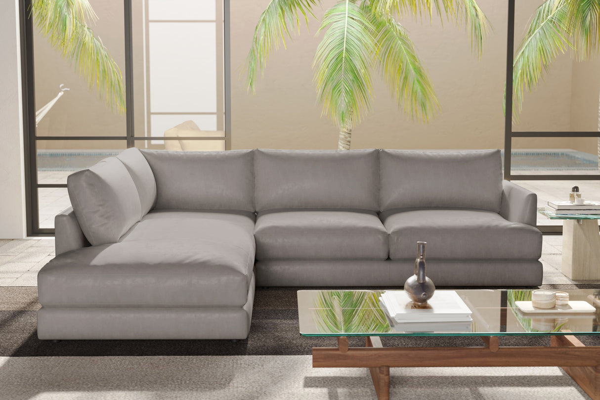 Serena Leather Sectional Sofa