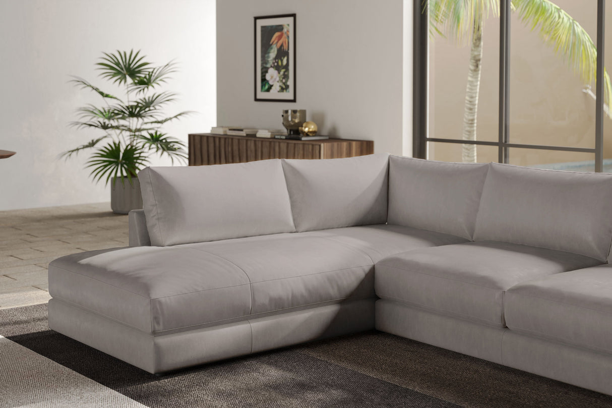 Serena Leather Sectional Sofa