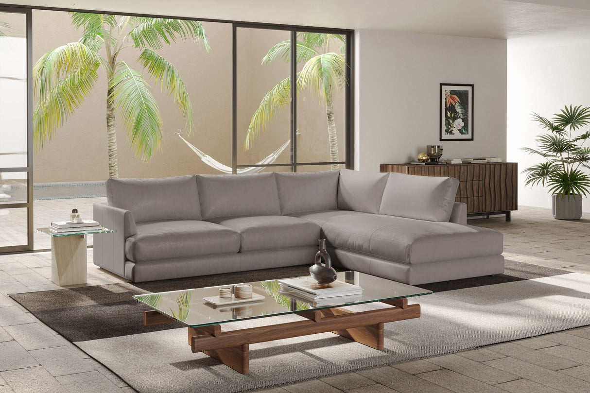 Serena Leather Sectional Sofa