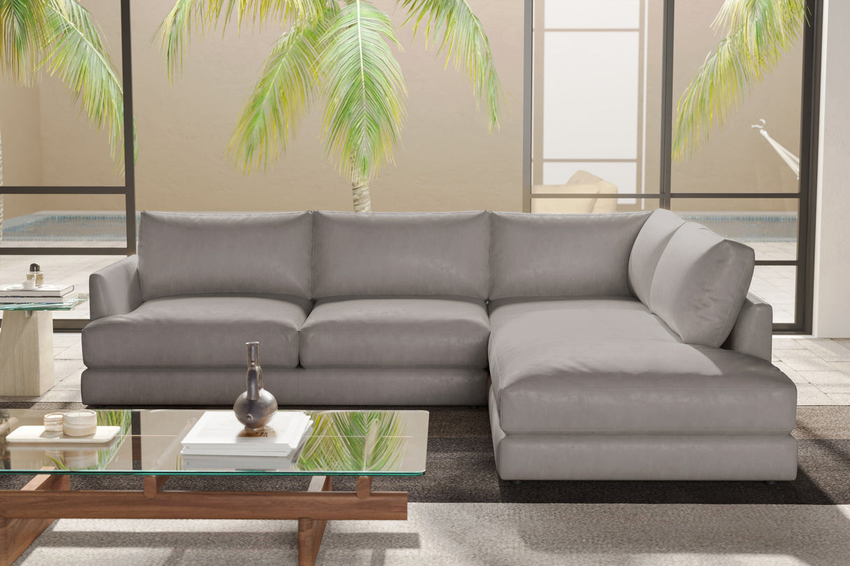 Serena Leather Sectional Sofa